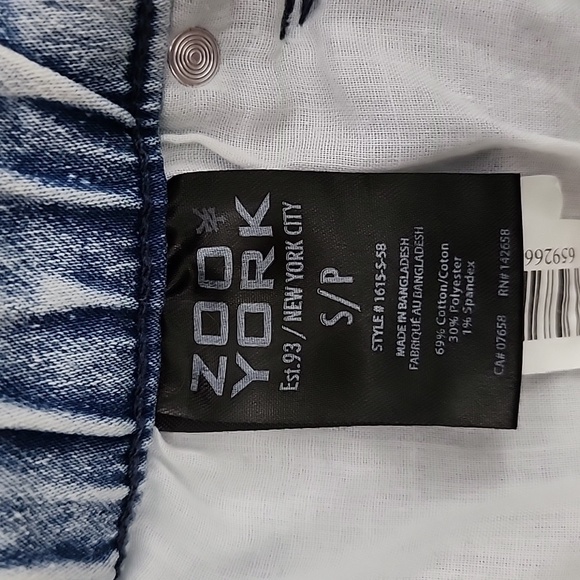 Zoo York Men's Denim Light Blue Jean Jogger Short Faded Size Small - Picture 9 of 14